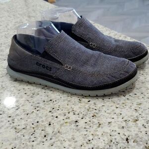 Crocs Dual Comfort Santa Cruz Playa Slip-On Loafers Gray Mens Size 7, M 204835